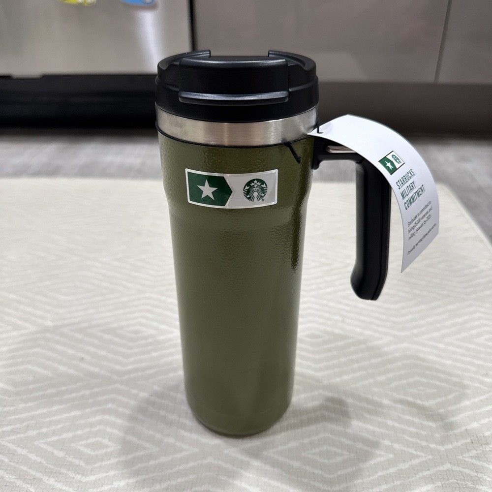 Starbucks + Stanley 2025 Military Commitment Double Walled Tumbler Green 20 Oz